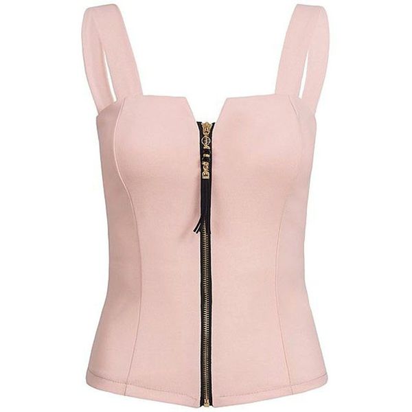 

Streetwear T-Shirt Chiffon V Neck Zipper Slim Tank Top Summer T Shirt Women Clothes Camisetas Mujer Top Tee