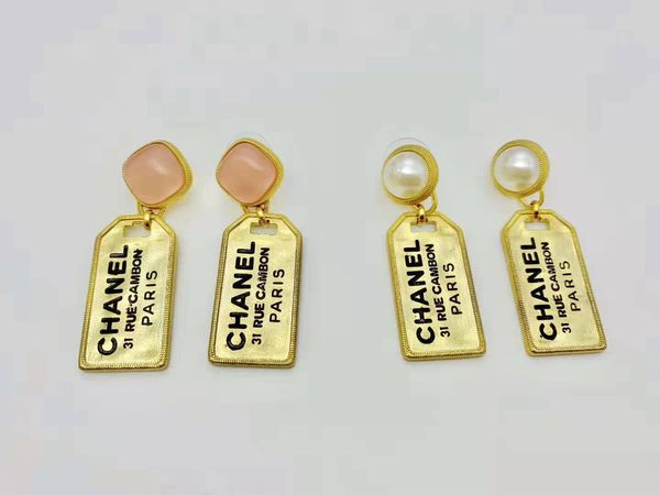 

новый стиль ol 18k золотые серьги женщин гальваническим cz letters тэг серьги роскошь дизайнер ювелирных изделий для женщин девушки ювелирны, Silver