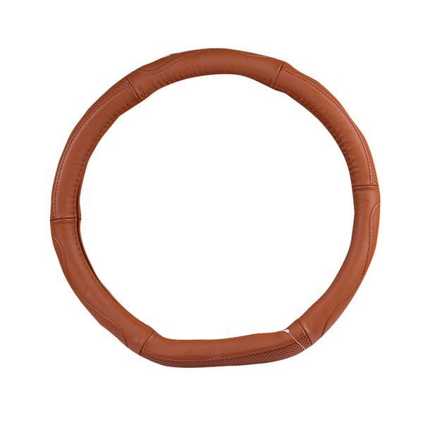 

car steering wheel cover leather cowhide universal non-slip accessories 38 cm 15 inches zax8108 19mar13