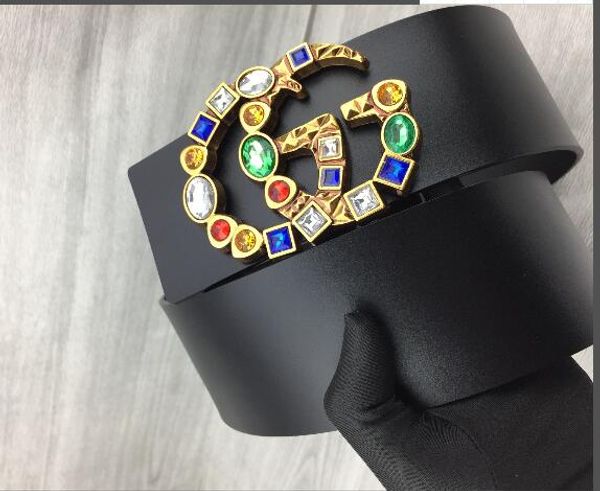 

2019 style fashion casual lady belt luxury big buckle lady belt delivery, Blue;purple