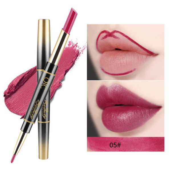 

24 hours 2in1 lipstick long lasting fashionable useful waterproof double-side matte lip liner double-end makeup lipstick pencils