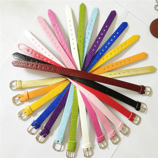 

wholesale 10pcs/lot 8/10mm pu leather diy snake charm wristband bracelets diy accessory fit 10mm slide letter /slide charms, Golden;silver