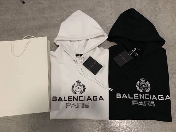 

2019 Европа Париж весной Мода осень BB с капюшоном Hoodie Мужчины Женщины Одежда Casual Cotton Толстовка