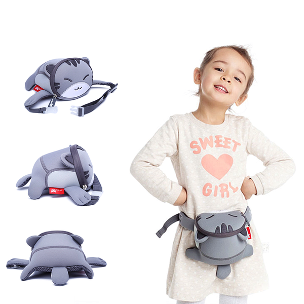 

fanny pack for kids cute cat 3d cartoon waist bag for kids waterproof travel bags neoprene chest packs nohoo