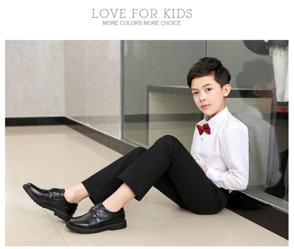 

мальчики обувь для школы black party обувь для детей осень кожа pu танец дети подростки обуви 3 4 5 6 7 8 9 10 11 12 13 14 лет, Black;grey