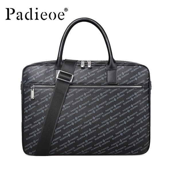 

padieoe men bag briefcase leather computer bag messenger handbag purses jobs genuine leather