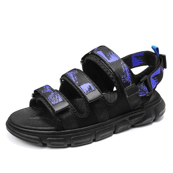 

summer sandals men shoes 2020 gladiator men's sandals roman flip flops flat outdoor shoes, Black