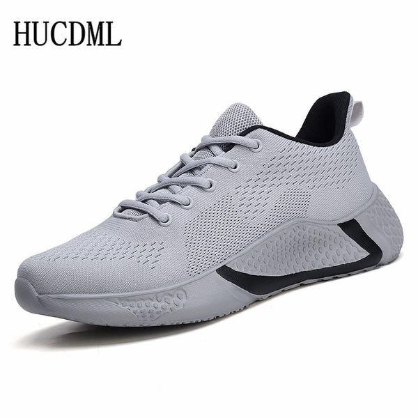 

hucdml 2020 sneakers men shoes breathable black white gray light and soft mens shoes casual tenis masculino adulto