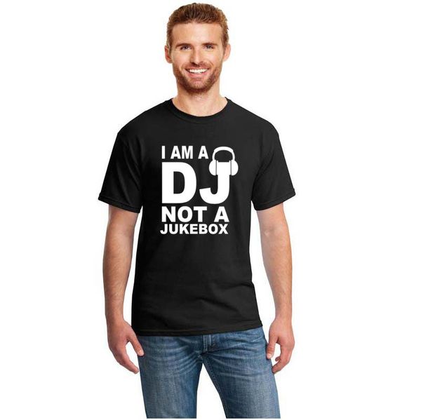 

cute dj not a jukebox long sleeve t-shirt gift men's tshirt cool novelty t-shirts for men and women normal, White;black
