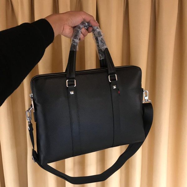 

designer men's briefcases luxury men's bag leather large capacity doubble compartments black business bag crossbody b