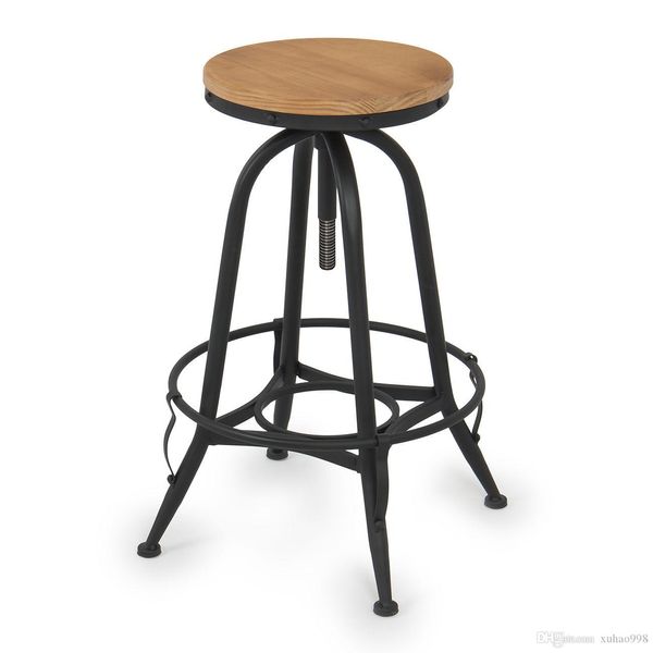 

vintage bar stool industrial adjustable height swivel home kitchen counter top