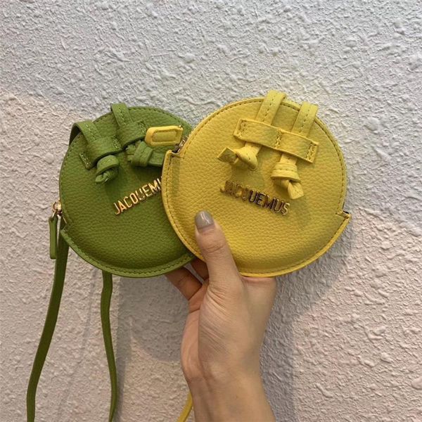 

france granular pu leather shoulder messenger bag, round coin purses, 7 colors