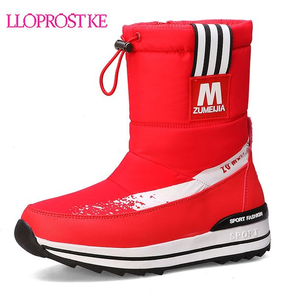 

lloprost ke size 31-43 new women's snow boots thick fur warm plush winter boots wedges shoes girl ankle black red blue