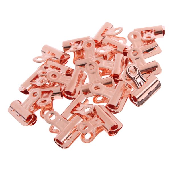 

20pcs 25mm metal bulldog clip money letter paper organizers -rosy red