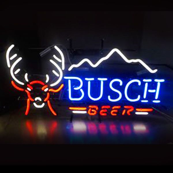 New Busch Light Deer Beer Neon Light Sign 17/"x14/"