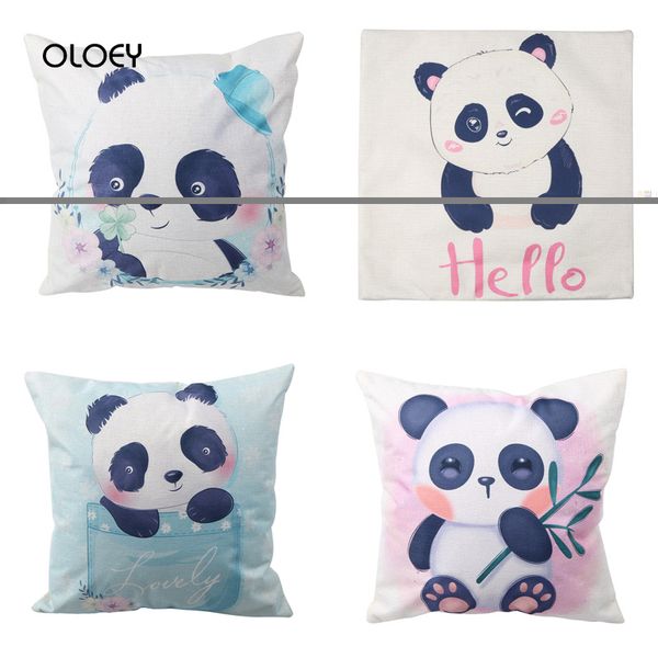 

cute panda polyester soft cushion cover home bedroom l car seat decoration cushion cover wedding personality gift 45 * 45cm