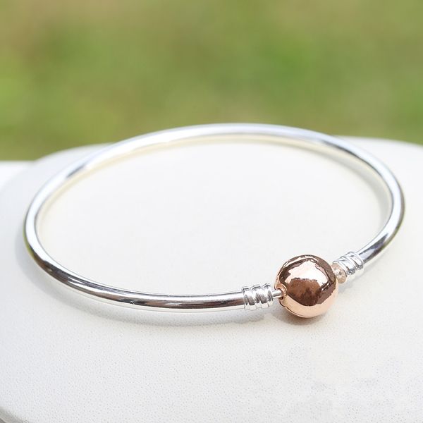 

jewelry authentic sterling 925 charm bangles for women beads bracelets gift diy, Golden;silver
