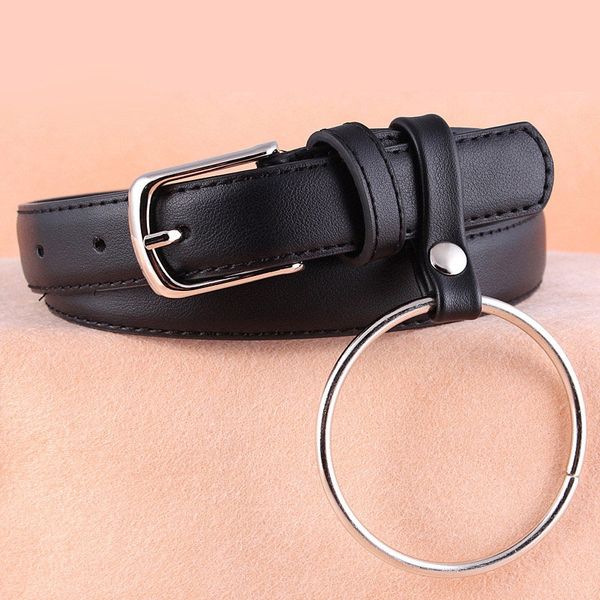 

female waist belt ceinture femme fashion punk jeans waistband belts belts & accessories big o ring belts for women girl solid pu leather str, Black;brown