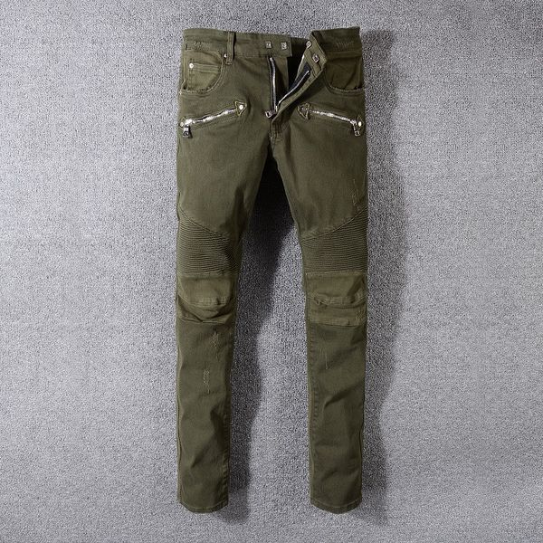 

дизайнерские мужские джинсы streetwear jeans мужские брендовые джинсовые брюки мода повседневная твердые классические рваные прямые джинсовы, Blue