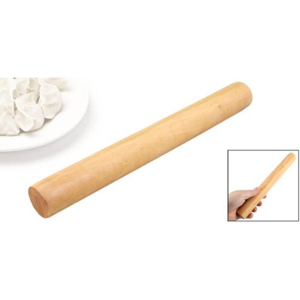 

wooden flour dough rolling pin roller stick 9.2 inch length wood color