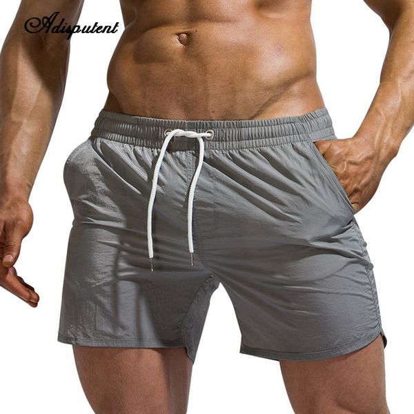

adisputent 2019 summer men's solid loose casual shorts short pants quick dry drawstring workout fitness sports shorts, White;black