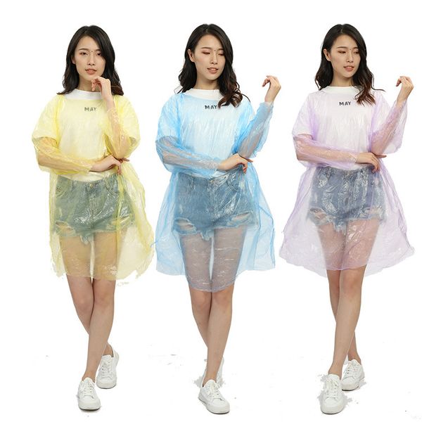 

raincoats fashion disposable pe raincoats poncho rainwear travel rain coat rain wear gifts mixed colors dhl ing