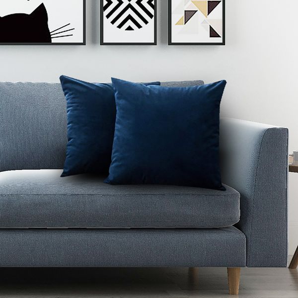 

cushion cover 2pc simple soft square throw pillow covers set cushion case for sofa bedroom car cojines decorativos para sof