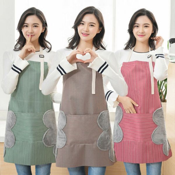 

waterproof long apron men women cooking kitchen bib apron adjustable bib new
