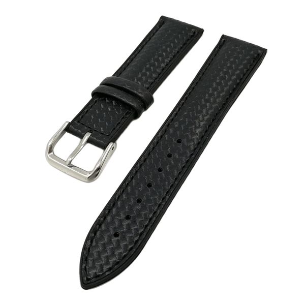 

men's stitching silicone rubber replacement wrist watch band strap 18mm, Black;brown