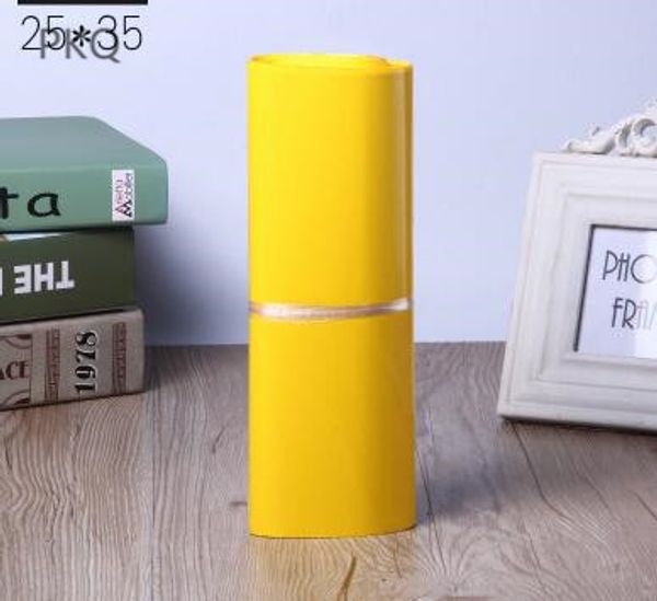 

25x35cm yellow plastic envelope poly shipping mailing bag self sealing courier storage bags stationery 100pcs