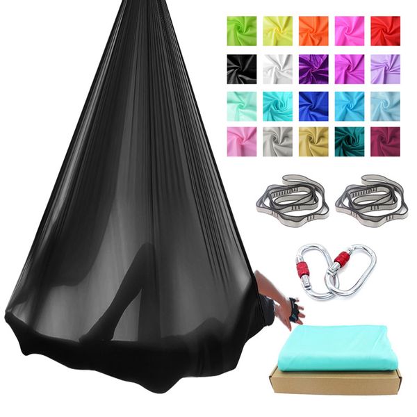 

4m yoga hammock kit for aerial dance carabiner chain