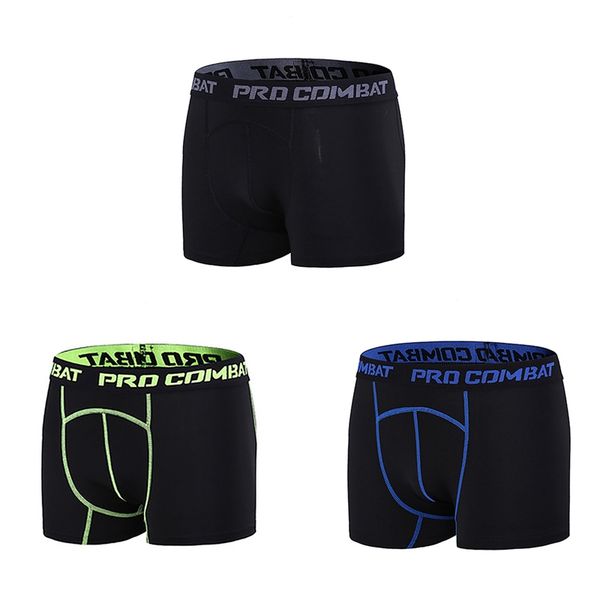

running shorts men quick drying training fitness compression gym shorts gym mens sport compression tights, Black;blue