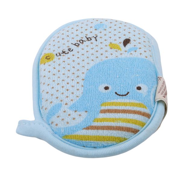 

lovely rubbing towel brush for infant kids fish prints sponge powder cartoon super soft cotton baby bath shower brush 3 colors