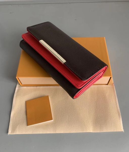 

designer handbag women red bottoms lady long wallet hasp designer coin purse card holder classic pocketd with original box dust bag 2020, Red;black