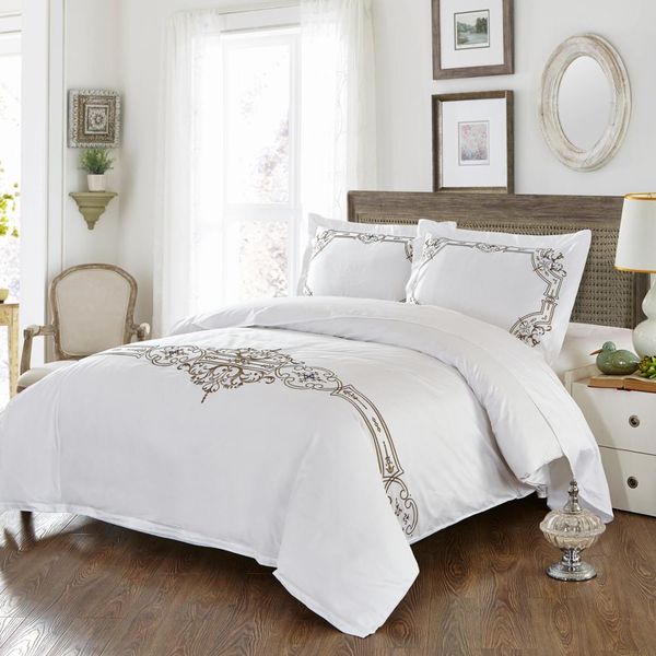 

wholesale embroidered bed sheet set