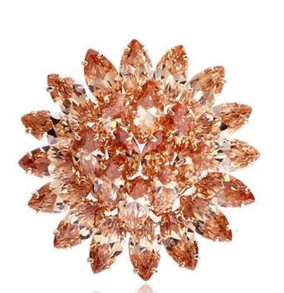 

more color diamond flower women;s brooch (3.5*3.5cm( (myyhmz, Gray