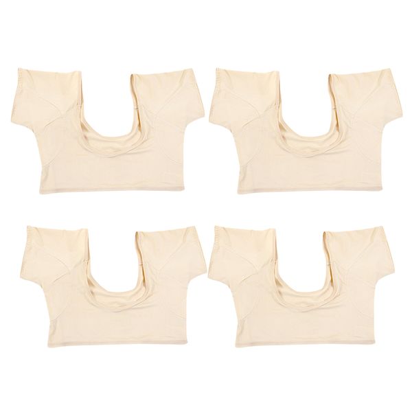 

4 pcs ladies underarm sweat pads holder underwear bralette for summer armpit sweat absorbing - m/l