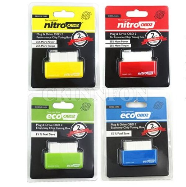 

dhl 200 шт ecoobd2 nitroobd2 дизельный автомобильный чип obdii obd2 тюнинг коробка штекер и привод obd 2 чип более низкое топливо и более ни