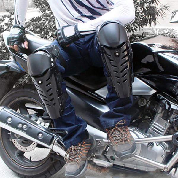 

motorcycle shatter resistant protective gear two-piece off-road vehicle long beetle knee pads pe protective shell eva foam