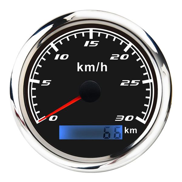 

waterproof gps digital speedometer indicator odometer 0-30 km stainless steel