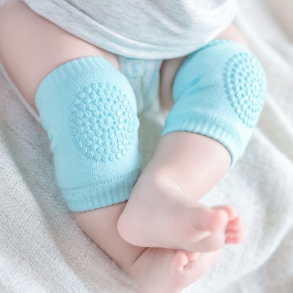 

20 pairs mix wholesale 0-1 years baby knee pad kids safety crawling cushion protect cap cotton non-slip warm thickening socks sheathed, Pink;yellow
