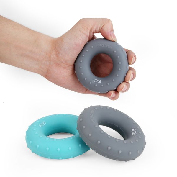 

o type hand gripper grip silicone ring hand resistance band finger stretcher-exercise for forearm wrist and finger training