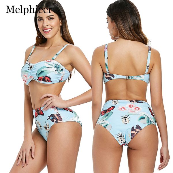 

swimwear plus size swimsuit women bathing suit print high waist bikini set push up bikinis biquinis pads maillot de bain, White;black