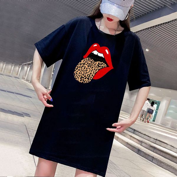 

designer women dresses fashion summer womens t shirt dresses with printed new casual streetwear dresses tees clothing size -4xl d001a613, Black;gray