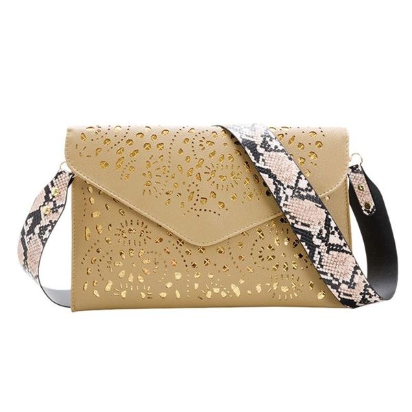 

hollow out flower printing women shoulder bag hasp leather handbag phone clutch crossbody bags for women 2020 bolsa feminina