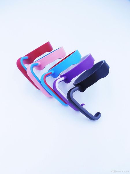

5 colors portable plastic hand handle holder mugs portable hand holder for tumbler 20 oz cups handle
