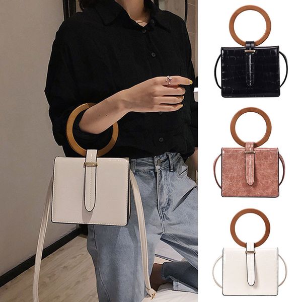 

fashion women retro square leather messenger crossbody bags bag shoulder bags in women totes