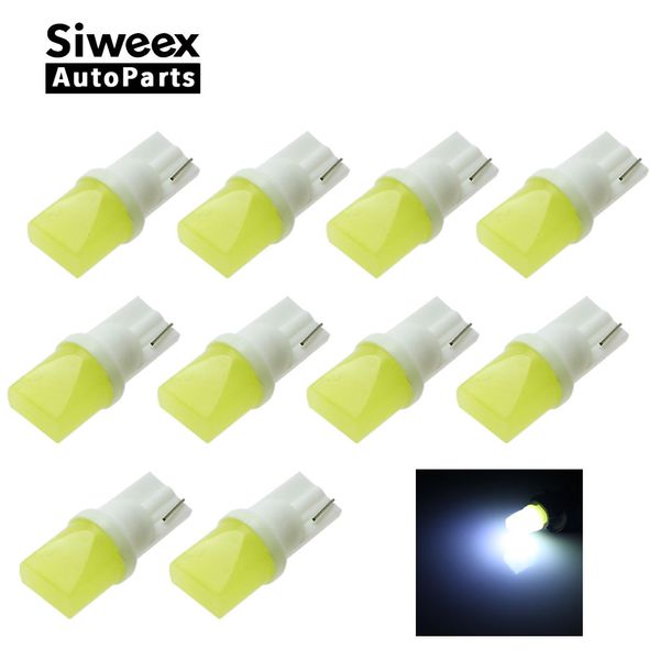 

10 pcs t10 socket w5w 168 194 smd t10 cob led white lights wedge side bulbs for car tail light side parking dome door map light