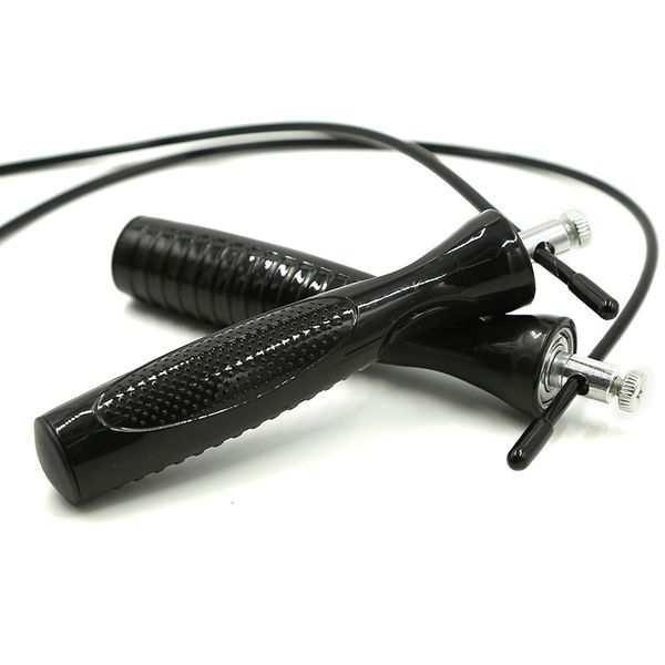 

crossfit fitness rope training jump rope cable ball bearings non-slip handle adjustable skip speed rope for boxing mma training