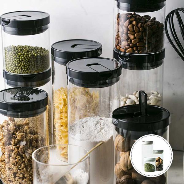 

european style glass sealed seasoning coffee dried fruit storage bottles kitchen household storage organizer tools